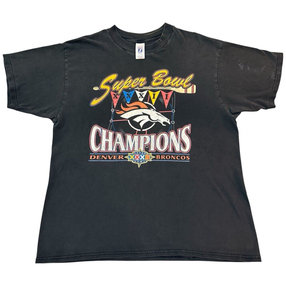 Vintage Denver Broncos Super Bowl XXXII Champions Shirt XL 1998 John Elway